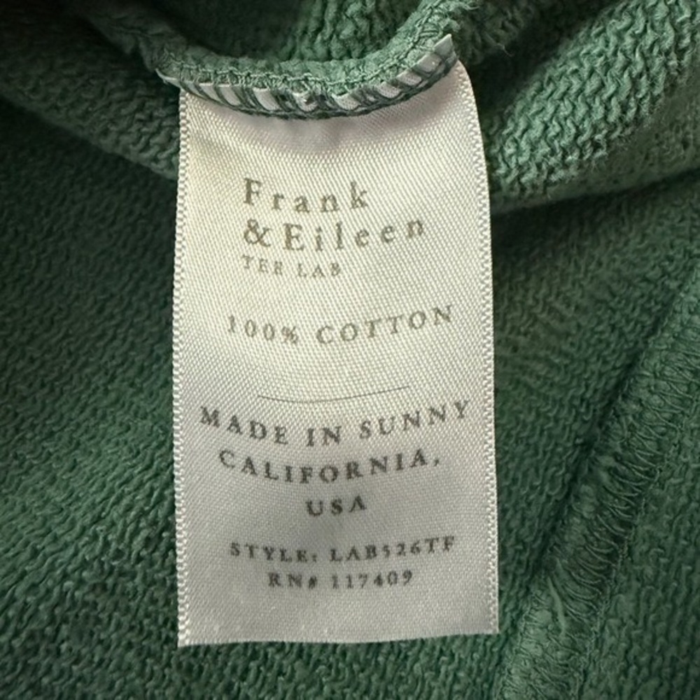Frank & Eileen Green James Boyfriend Crew Neck Sweatshirt L Minimalist Elevated - Picture 8 of 11